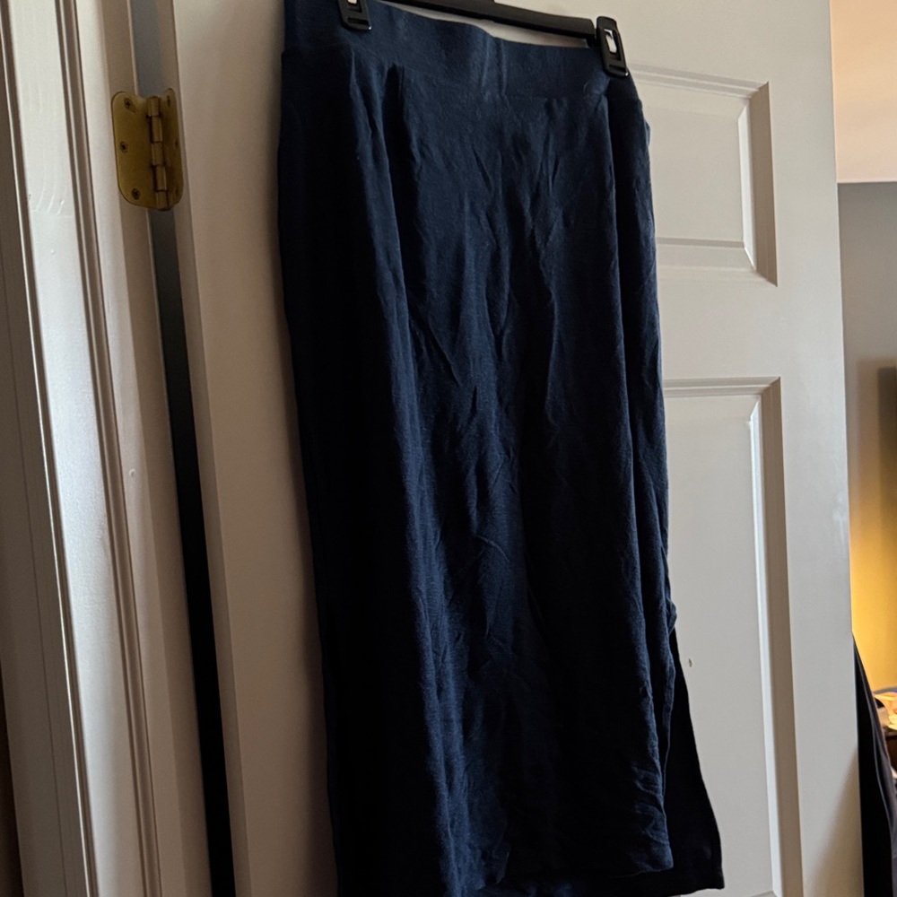 J. Jill Classic Navy Midi Skirt